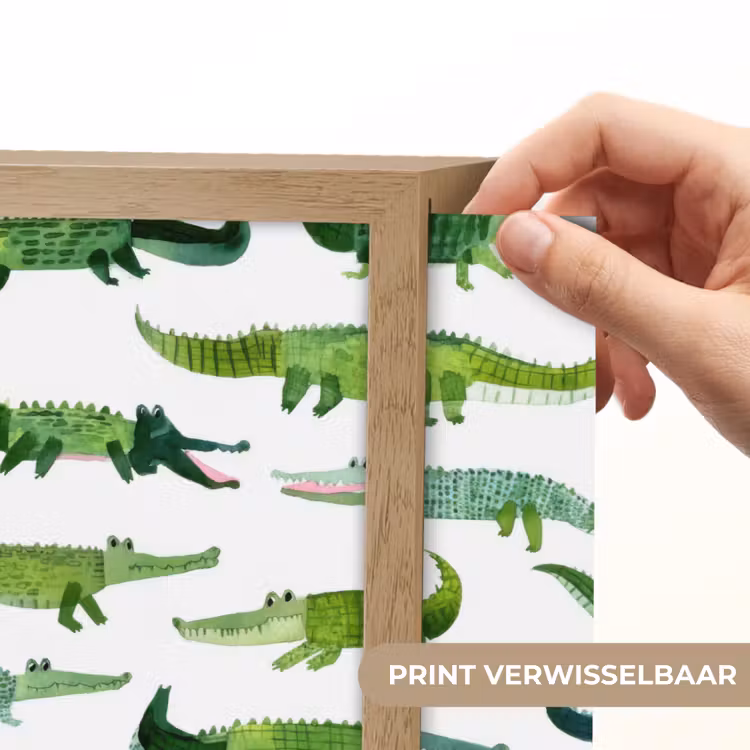 krokodillen - Speels - Groen Light Box met batterij (Wandlamp) middel 907 -USP_websiteprintNL