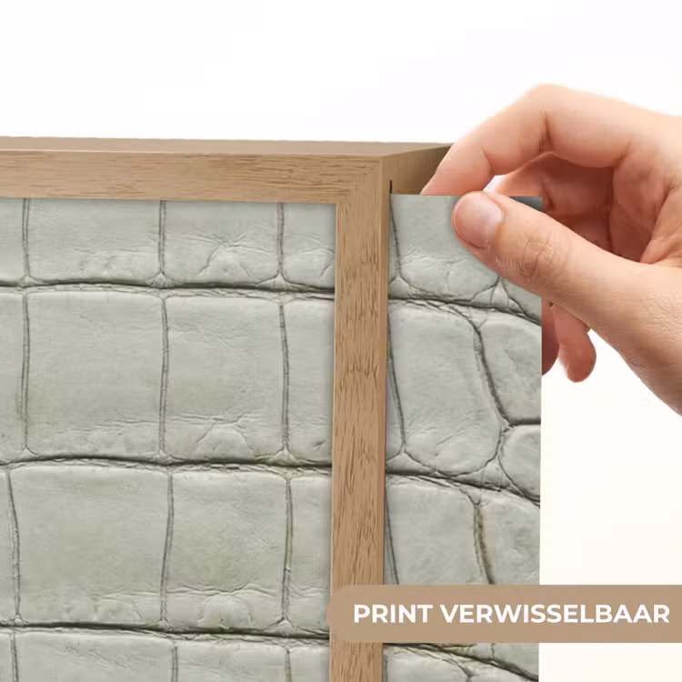 Krokodillenleer - Schubben - Groen Light Box met batterij (Wandlamp) middel -USP_websiteprintNL