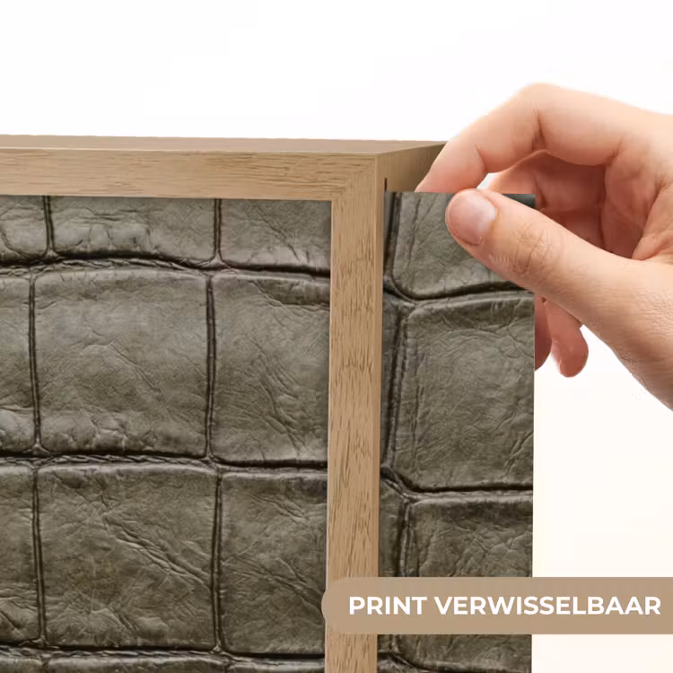 Krokodillenleer - Structuur - Groen Light Box met batterij (Wandlamp) middel -USP_websiteprintNL