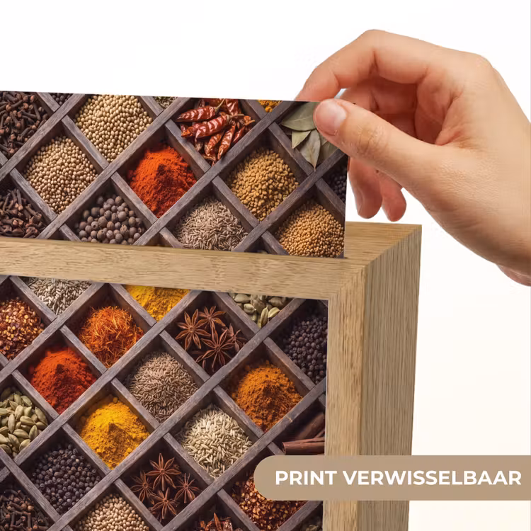 Lightbox - Wandlamp - Kruiden - Houten - Eten - Kruiden - Houten - Eten Light Box met kabel (Wandlamp) klein