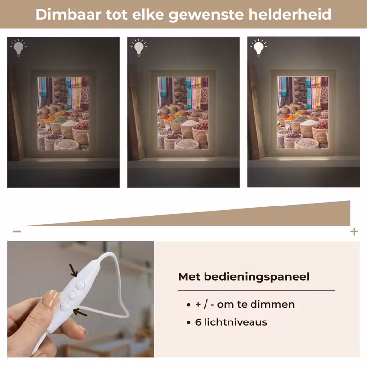 Lightbox - Wandlamp - Kruiden - Manden - Oosters - Kruiden - Manden - Oosters Light Box met kabel (Wandlamp) klein