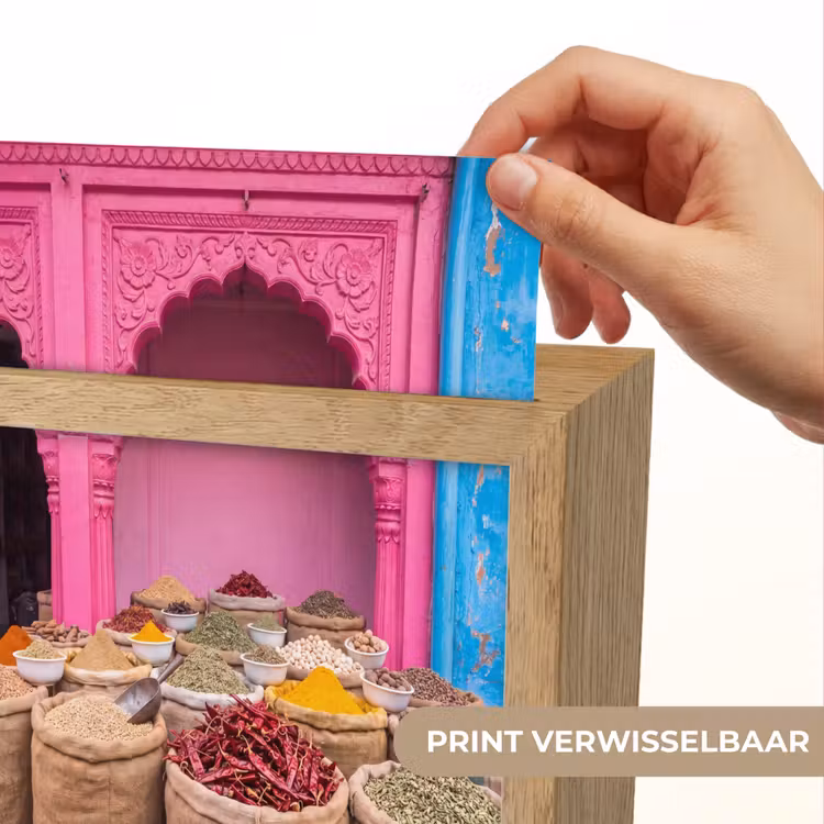 Lightbox - Wandlamp - Kruiden - Markt - Roze - Kruiden - Markt - Roze Light Box met kabel (Wandlamp) klein