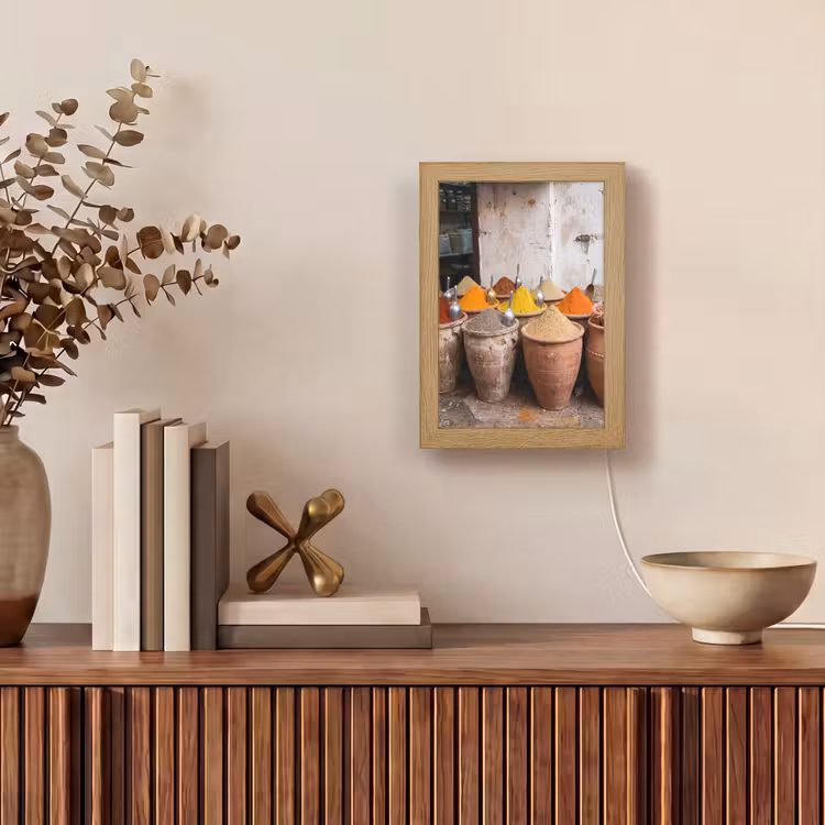Lightbox - Wandlamp - Kruiden - Potten - Oosters - Kruiden - Potten - Oosters Light Box met kabel (Wandlamp) klein