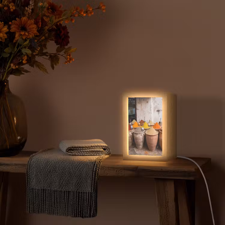 Lightbox - Wandlamp - Kruiden - Potten - Oosters - Kruiden - Potten - Oosters Light Box met kabel (Wandlamp) klein