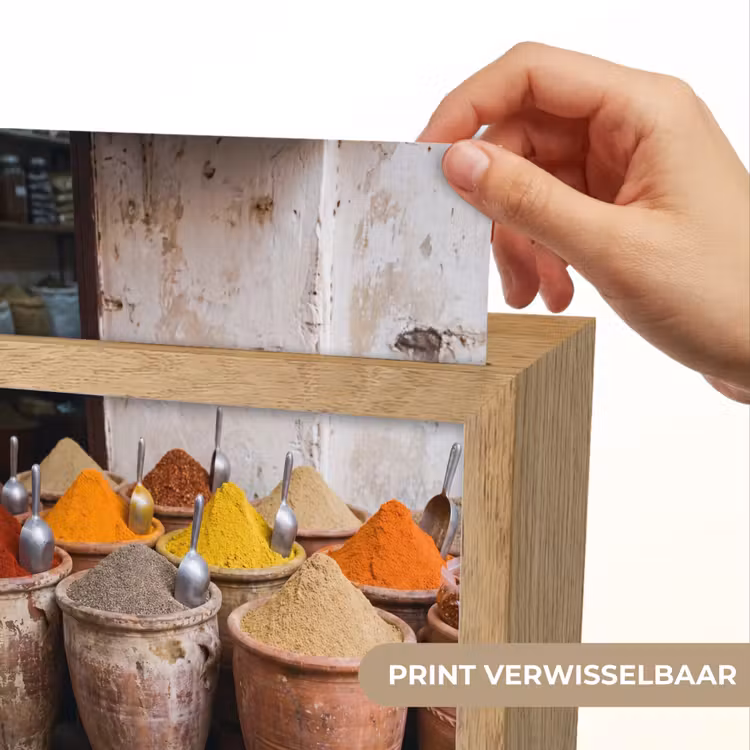 Lightbox - Wandlamp - Kruiden - Potten - Oosters - Kruiden - Potten - Oosters Light Box met kabel (Wandlamp) klein