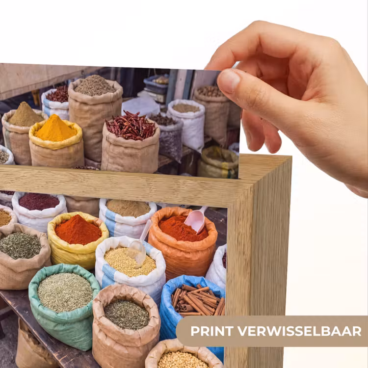 Lightbox - Wandlamp - Kruiden - Zakken - Markt - Kruiden - Zakken - Markt Light Box met kabel (Wandlamp) klein
