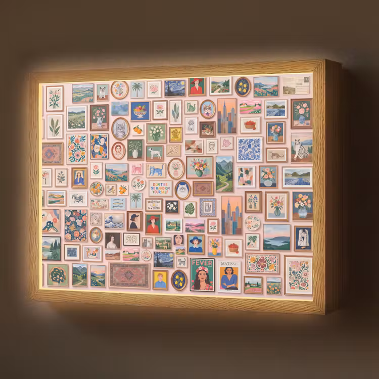 Kunst - Collectie - Decoratie - Modern - Kleurrijk Light Box met batterij (Wandlamp) middel -z3d_website