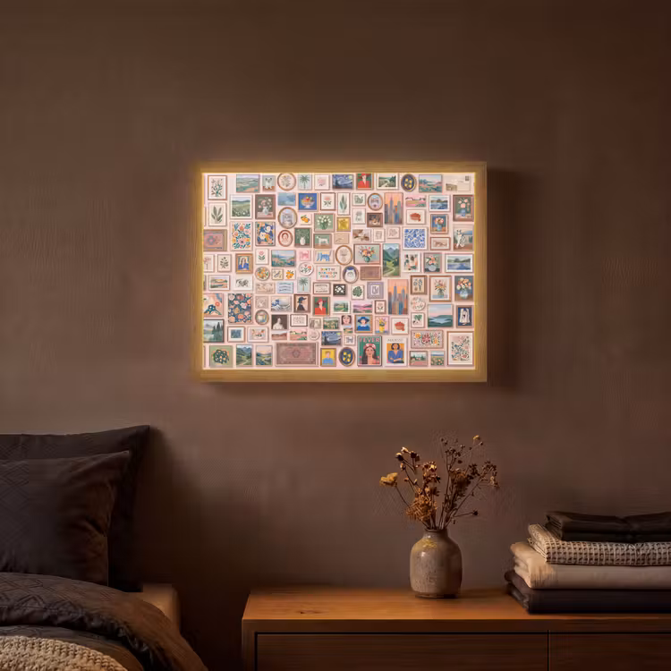 Kunst - Collectie - Decoratie - Modern - Kleurrijk Light Box met batterij (Wandlamp) middel -sfeer4
