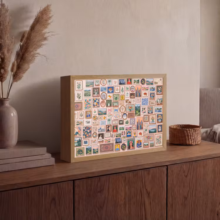 Kunst - Collectie - Decoratie - Modern - Kleurrijk Light Box met batterij (Wandlamp) middel -sfeer2