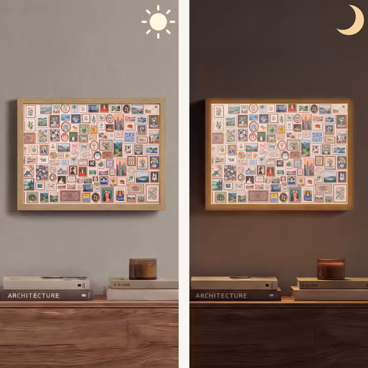 Kunst - Collectie - Decoratie - Modern - Kleurrijk Light Box met batterij (Wandlamp) middel -sfeer3