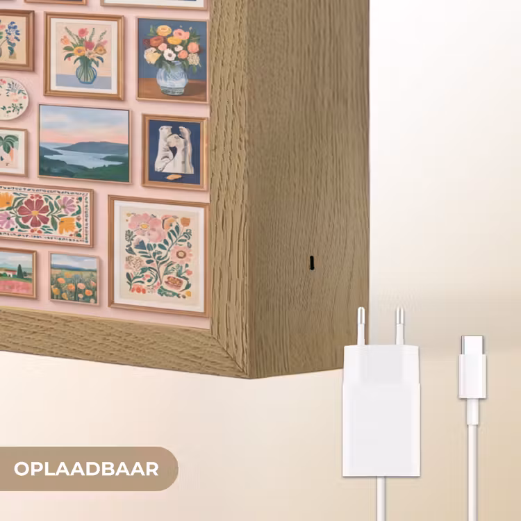 Kunst - Collectie - Decoratie - Modern - Kleurrijk Light Box met batterij (Wandlamp) middel -USP_websiteoplaadbaarNL