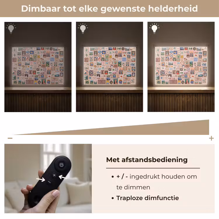 Kunst - Collectie - Decoratie - Modern - Kleurrijk Light Box met batterij (Wandlamp) middel -USP_dimbaarNL