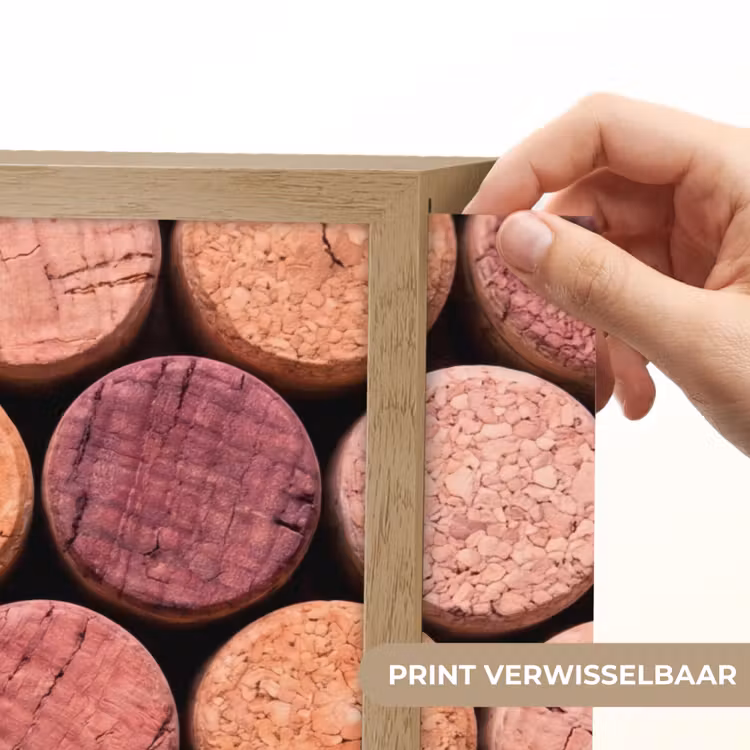 Kurk - Patroon - Abstract - Modern - Rood Light Box met batterij (Wandlamp) middel -USP_websiteprintNL