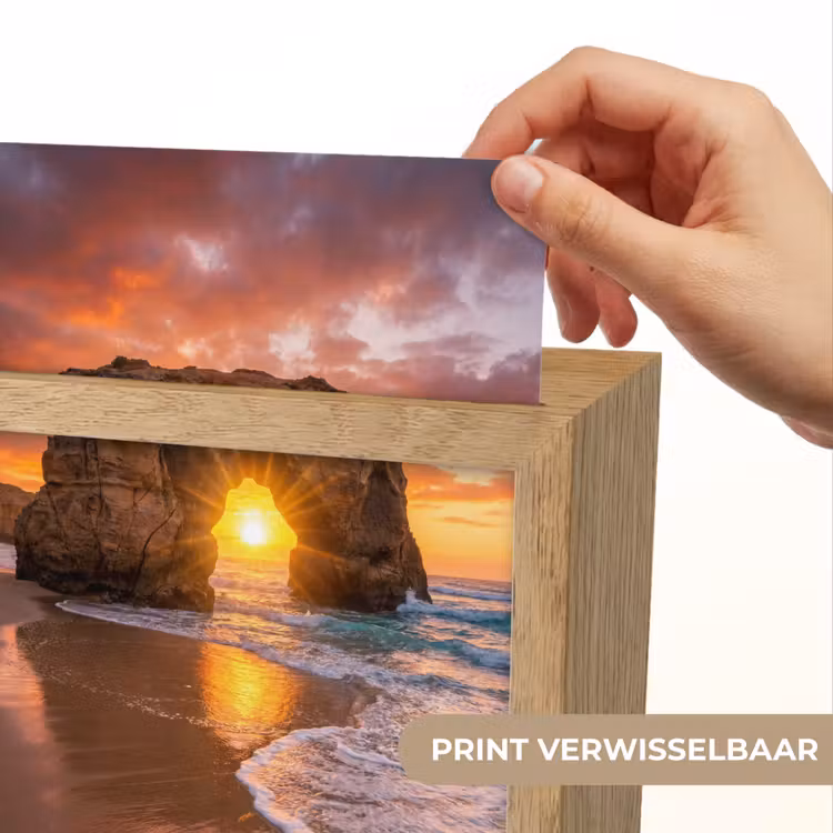 Kust - Rots - Zonsondergang - Zee - Natuur Light Box met kabel (Wandlamp) klein -USP_websiteprintNL