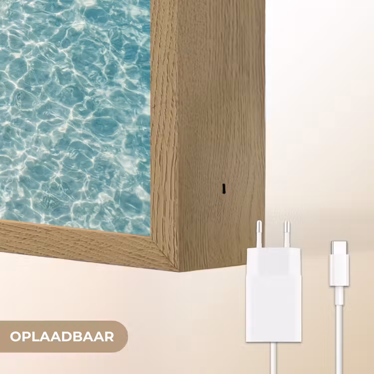 Kust - Zand - Blauw Light Box met batterij (Wandlamp) middel -USP_websiteoplaadbaarNL