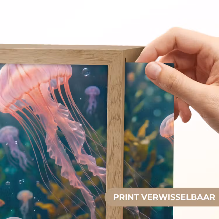 Kwal - Roze - Onderwater - Zeeleven - Dieren Light Box met batterij (Wandlamp) middel -USP_websiteprintNL