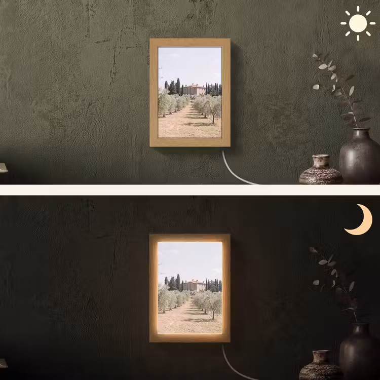 Lightbox - Wandlamp - Landhuis - olijfboom - gaard - Landhuis - olijfboom - gaard Light Box met kabel (Wandlamp) klein