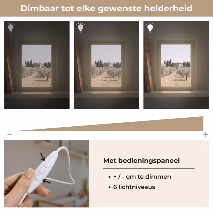 Lightbox - Wandlamp - Landhuis - olijfboom - gaard - Landhuis - olijfboom - gaard Light Box met kabel (Wandlamp) klein