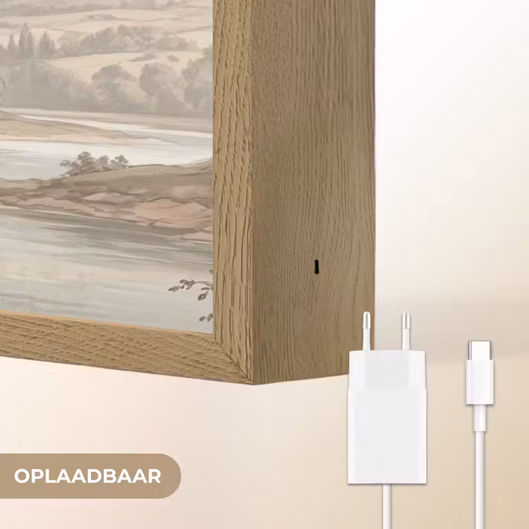Landhuis - Rivier - Vee Light Box met batterij (Wandlamp) middel -USP_websiteoplaadbaarNL