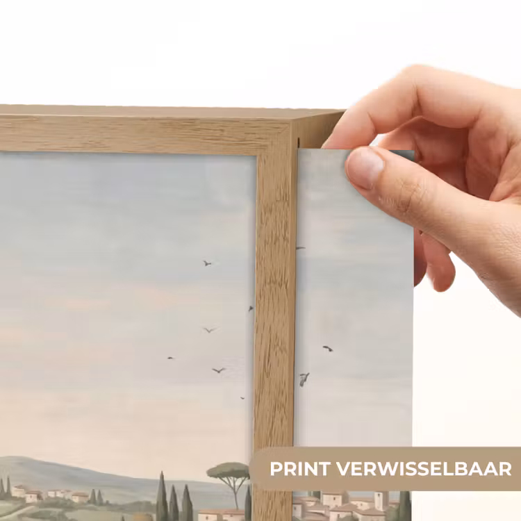 Landschap - Heuvels - Zandpad - Groen Light Box met batterij (Wandlamp) middel -USP_websiteprintNL