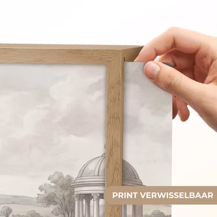 Landschap - Water - Natuur - Sepia Light Box met batterij (Wandlamp) middel -USP_websiteprintNL