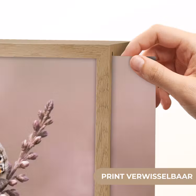 Lavendel - Vlinder - Paars Light Box met batterij (Wandlamp) middel -USP_websiteprintNL