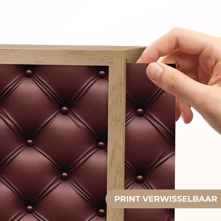 Leer - Patroon - Bordeaux Light Box met batterij (Wandlamp) middel 907 -USP_websiteprintNL