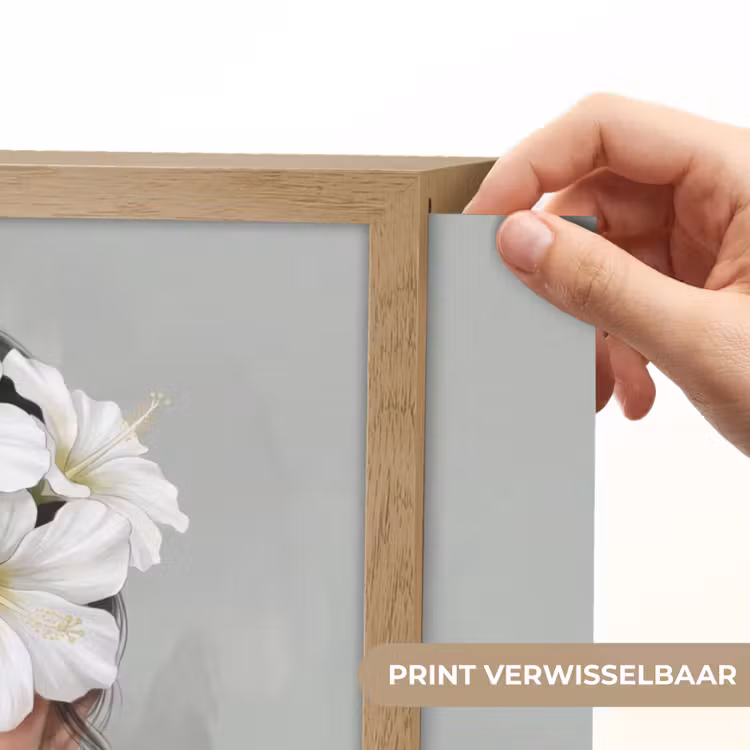 Lelies - Portret - Wit Light Box met batterij (Wandlamp) middel -USP_websiteprintNL