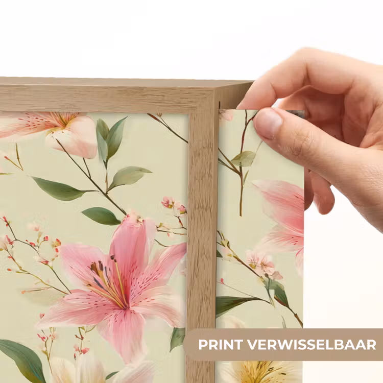 Lelies - Sereen - Kleurrijk Light Box met batterij (Wandlamp) middel 907 -USP_websiteprintNL