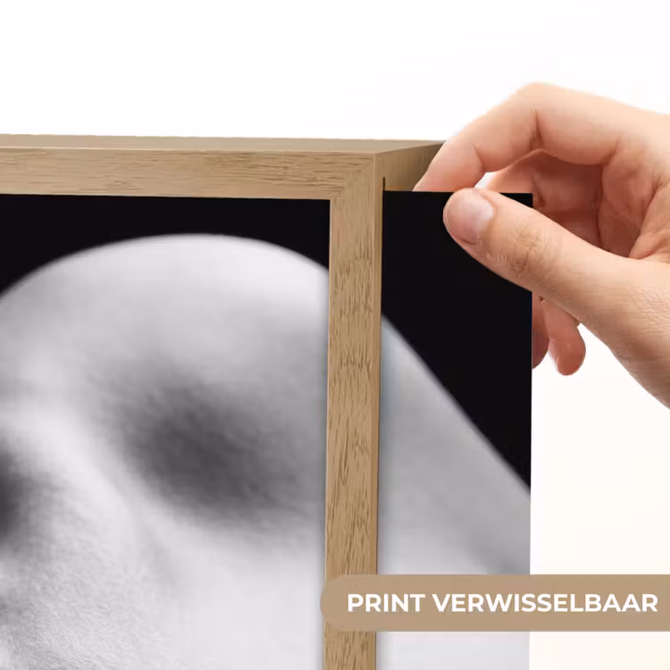 Lichaam - Vormen - Abstract - Zwart - Wit - Sensueel Light Box met batterij (Wandlamp) middel -USP_websiteprintNL