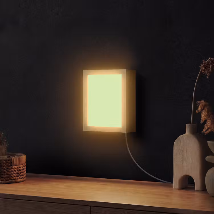 Light - Lime - Groen Light Box met kabel (Wandlamp) klein 929 -sfeer1