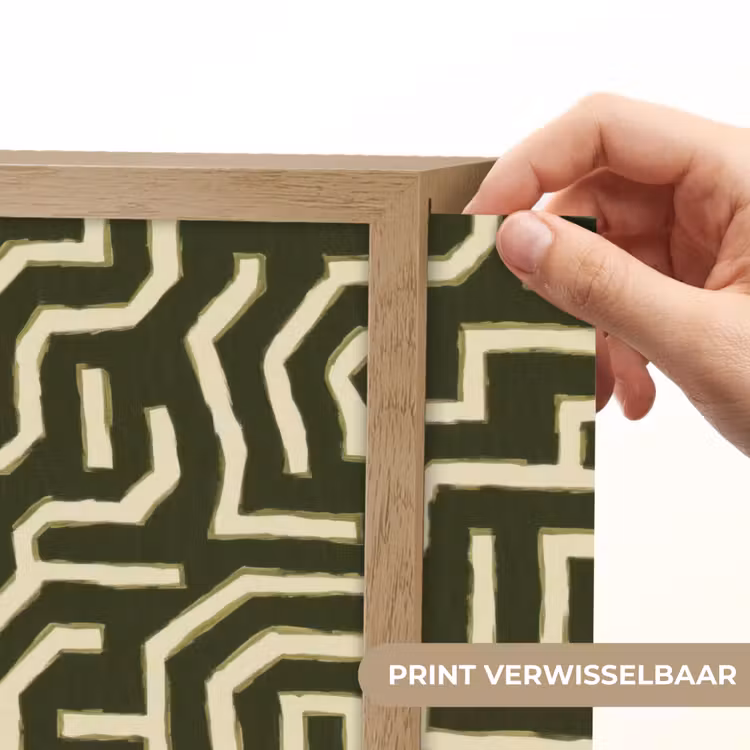 Lijnen - Abstract - Groen Light Box met batterij (Wandlamp) middel 907 -USP_websiteprintNL