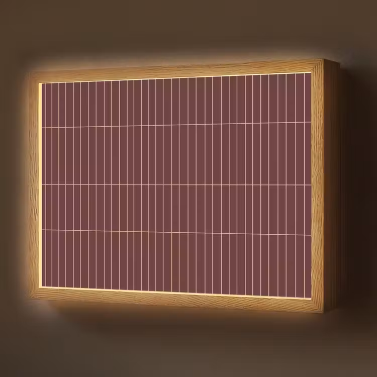 Lijnen - Patroon - Bordeaux Light Box met batterij (Wandlamp) middel 907 -z3d_website