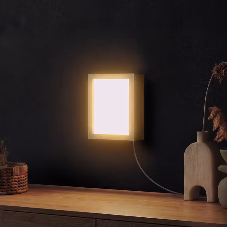 Lilac - Luxe - Paars Light Box met kabel (Wandlamp) klein 929 -sfeer1