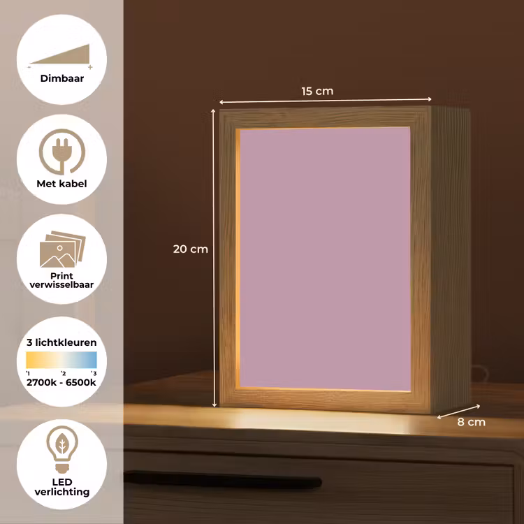 Lilac - Paars - Mauve Light Box met kabel (Wandlamp) klein 929 -USP_websiteoverzichtNL