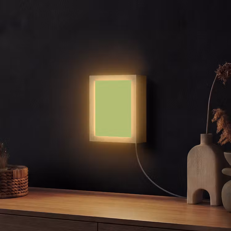 Lime - Glow - Groen Light Box met kabel (Wandlamp) klein 929 -sfeer1