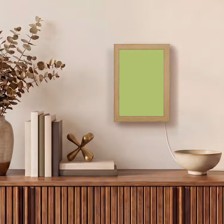 Lime - Glow - Groen Light Box met kabel (Wandlamp) klein 929 -sfeer2