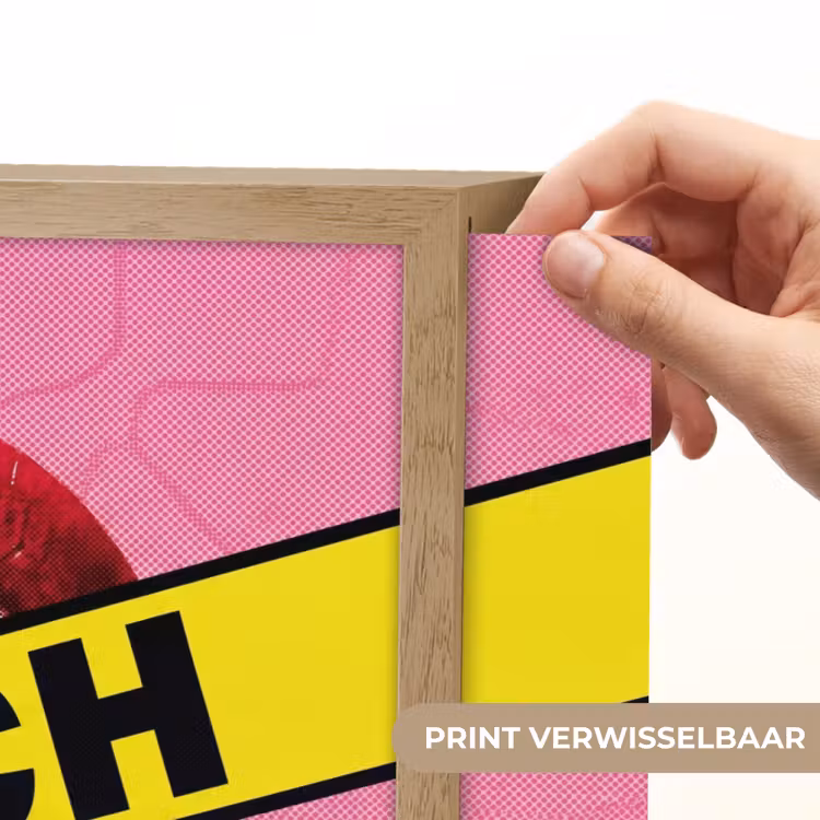 Lippen - Tekst - Kleurrijk Light Box met batterij (Wandlamp) middel -USP_websiteprintNL