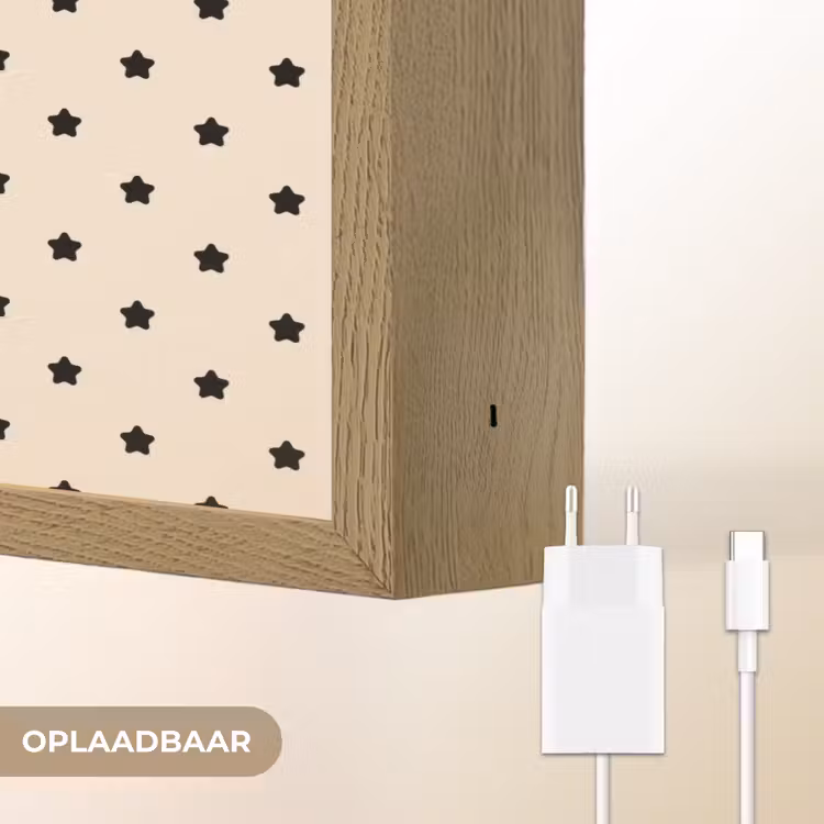 Love - Stippen - Roze Light Box met batterij (Wandlamp) middel -USP_websiteoplaadbaarNL