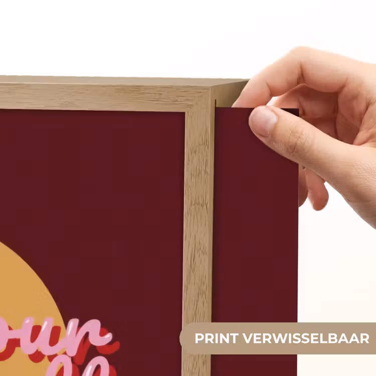 love your damn self - Cirkel - Glitter - Rood Light Box met batterij (Wandlamp) middel -USP_websiteprintNL