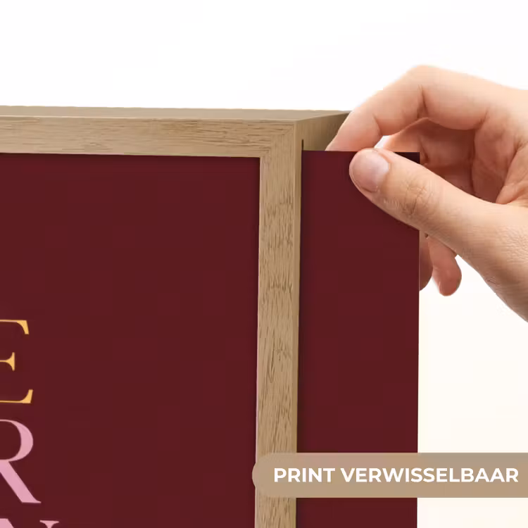 Love your damn self - Kleurrijk - Bordeaux Light Box met batterij (Wandlamp) middel -USP_websiteprintNL