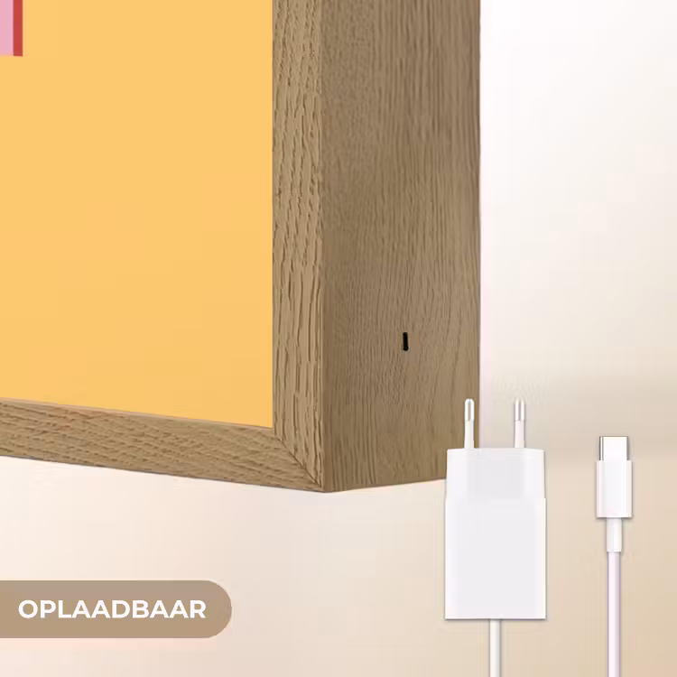 Love yourself - Roze - Geel Light Box met batterij (Wandlamp) middel -USP_websiteoplaadbaarNL