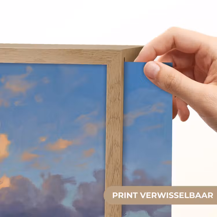 Lucht - Wolken - Landschap - Modern - Oranje Light Box met batterij (Wandlamp) middel -USP_websiteprintNL