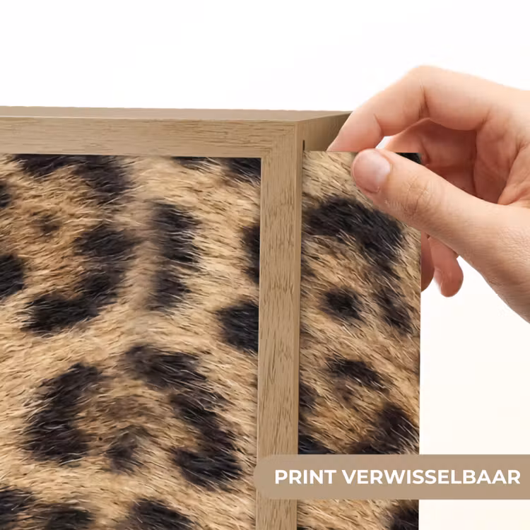 Luipaard - Vacht - Klassiek - Bruin Light Box met batterij (Wandlamp) middel -USP_websiteprintNL