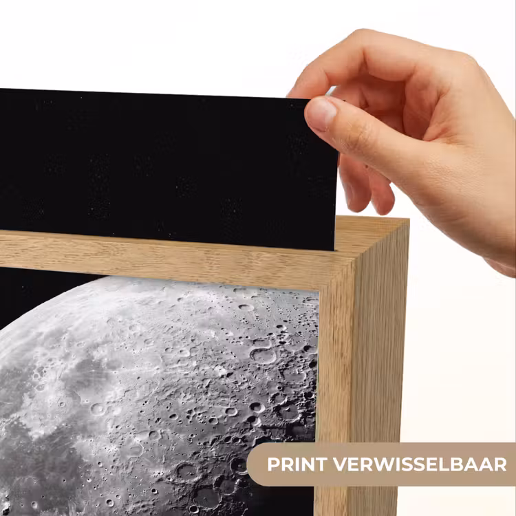 Lightbox - Wandlamp - Maan - Kraters - Ruimte - Maan - Kraters - Ruimte Light Box met kabel (Wandlamp) klein