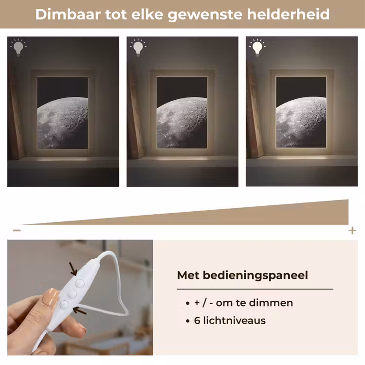 Lightbox - Wandlamp - Maan - Kraters - Ruimte - Maan - Kraters - Ruimte Light Box met kabel (Wandlamp) klein