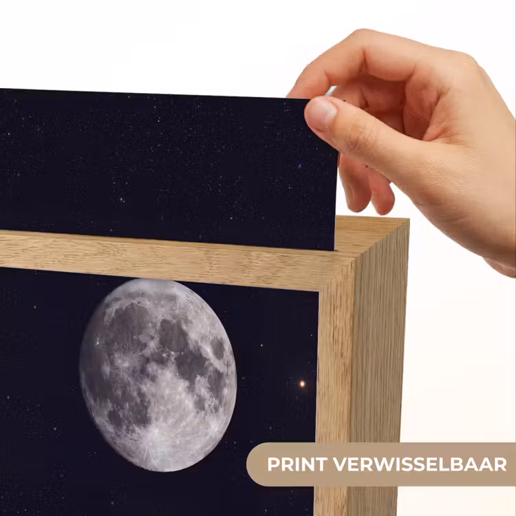 Lightbox - Wandlamp - Maan - Sterren - Ruimte - Maan - Sterren - Ruimte Light Box met kabel (Wandlamp) klein