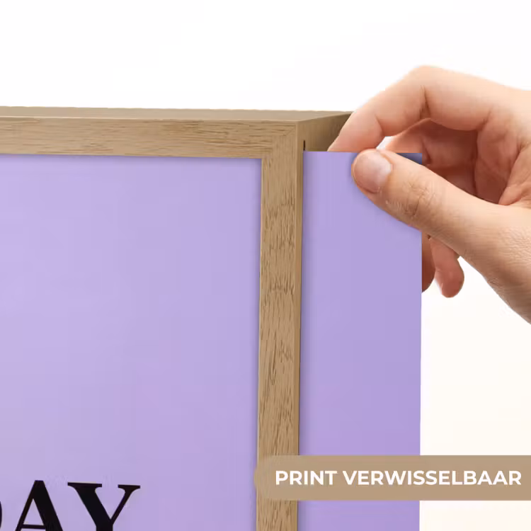 Maandag - Mok - Koffie - Paars Light Box met batterij (Wandlamp) middel -USP_websiteprintNL