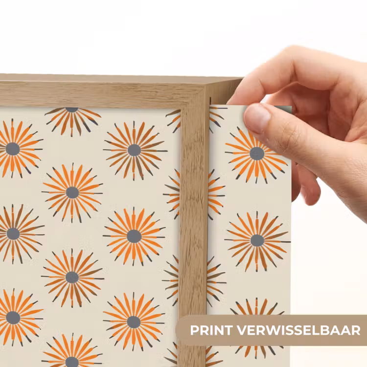 Madelief - Patroon - Oranje Light Box met batterij (Wandlamp) middel 907 -USP_websiteprintNL