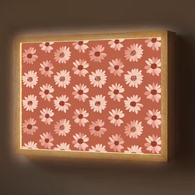 Madelief - Retro - Terracotta Light Box met batterij (Wandlamp) middel 907 -z3d_website